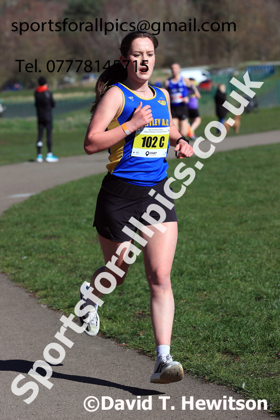 Senior Womens 2026 NECAA Royal Signals Road Relays, Hetton Lyons Country Park, Hetton le Hole. Photo: David T. Hewitson/Sports for All Pics